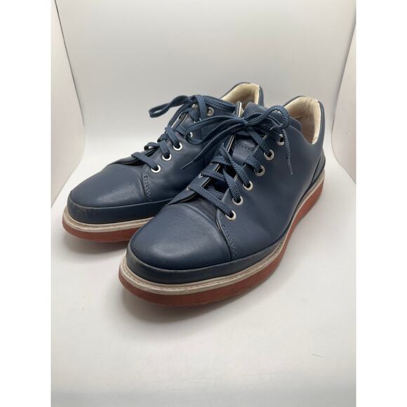Samuel Hubbard Men\'s 9 Founder Leather Derby Oxford Shoes Blue Reg $295 Walking main image 13